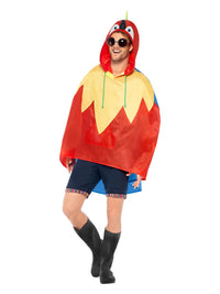 Parrot Party Poncho, Red Dress Loud