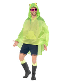 Frog Party Poncho, Green Dress Loud