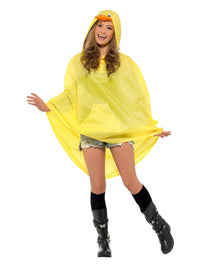 Duck Party Poncho, Yellow Dress Loud
