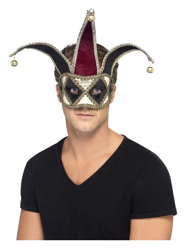 Gothic Venetian Harlequin Eyemask, Multi-Coloured Dress Loud