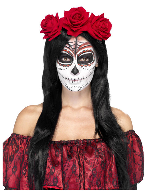 Day of the Dead Headband, Red Dress Loud