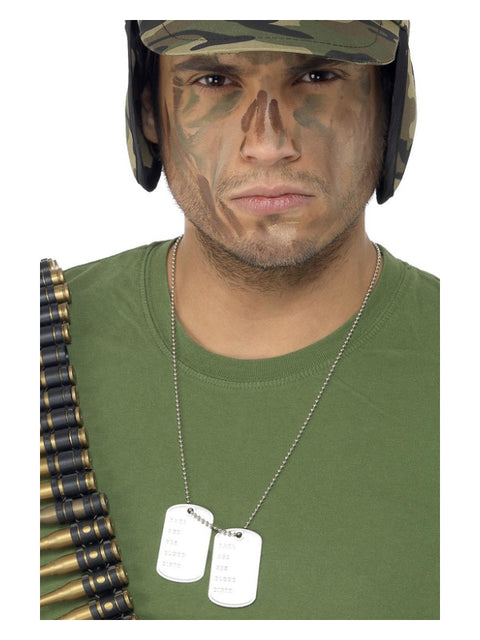 Dogtags on Chain, Silver Dress Loud