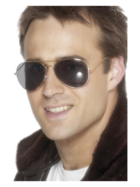 Aviator Specs, Gold Dress Loud