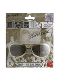 Elvis Shades, Gold Dress Loud