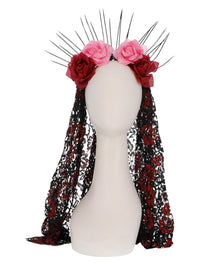 Deluxe Sunburst Day of the Dead Headband Dress Loud