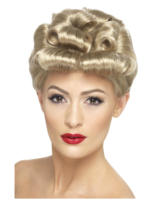 40s Vintage Wig, Blonde Dress Loud