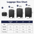V-striped 2-piece suitcase with PP handbag PP trolley case 14in 20in PP iron trolley classic colour - black (grained pattern) Dress Loud