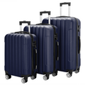 3 Pcs Suitcase Lightweight ABS Carry-on Hand Luggage 4 Spinner Wheels Trolley Case Dress Loud