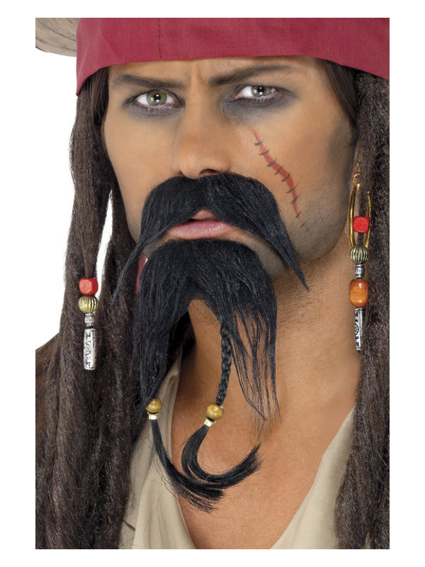 Pirate Facial Hair Set, Black Dress Loud