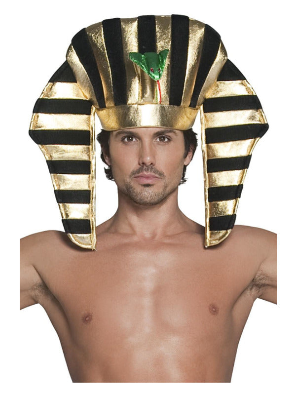 Pharaoh Headpiece, Black & Gold Dress Loud