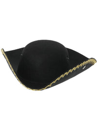 Dick Turpin Tricorn Hat, Black Dress Loud