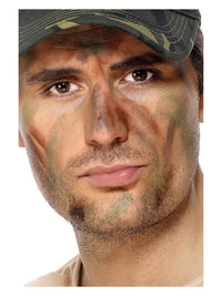 Smiffys Make-Up FX, Army Camouflage Kit, Grease, M Dress Loud
