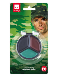 Smiffys Make-Up FX, Army Camouflage Kit, Grease, M Dress Loud