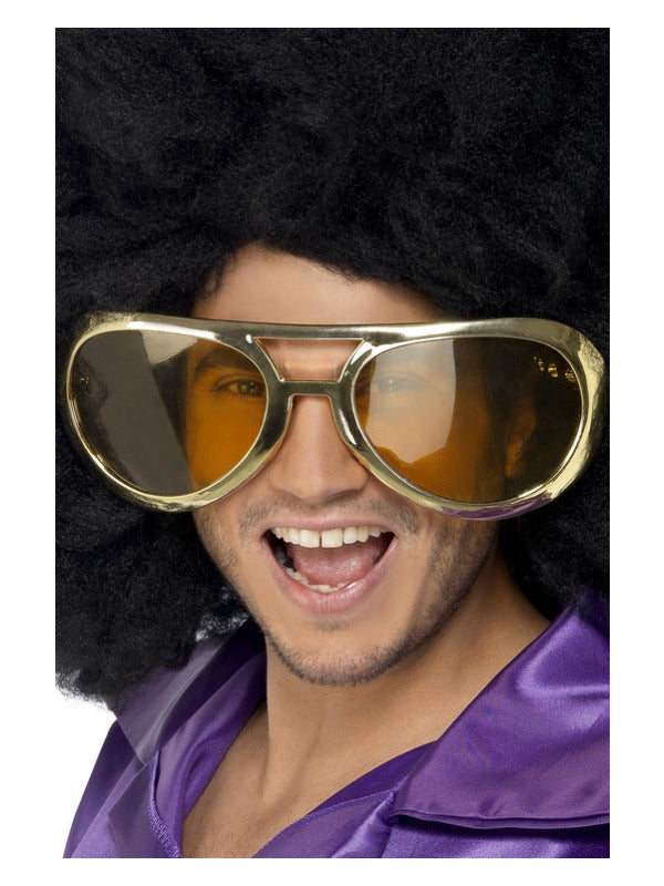 Giant Seventies Rock Specs, Gold Dress Loud