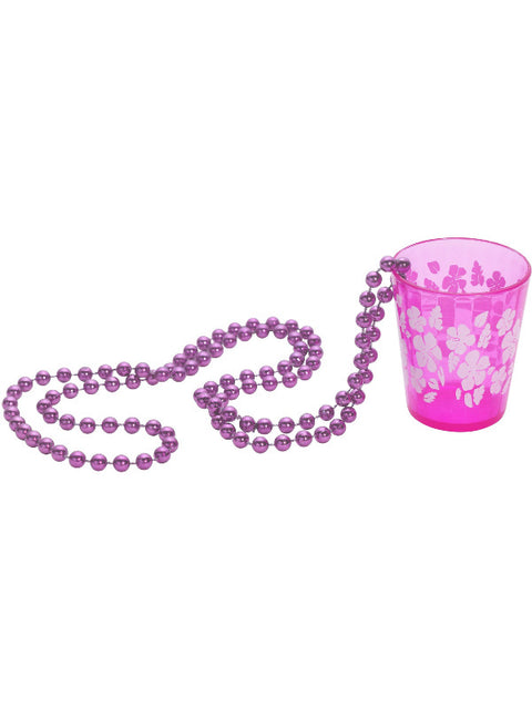 Shot Glass on Beads, Pink Dress Loud