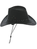 Suede Look Cowboy Hat, Black Dress Loud