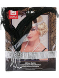 Silver Satin Charleston Headband, Silver Dress Loud