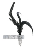 Silver Satin Charleston Headband, Silver Dress Loud