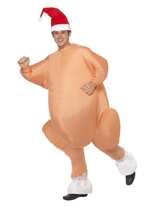 Inflatable Roast Turkey Costume, Nude Dress Loud