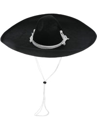 Authentic Mexican Bandit Sombrero, Black Dress Loud