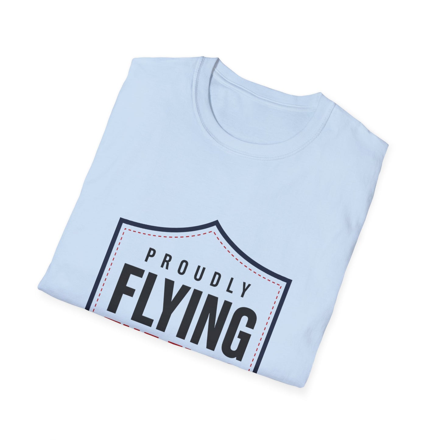 Proudly Flying the Flag T-Shirt — Patriotic Shield Graphic, Vienna 2026