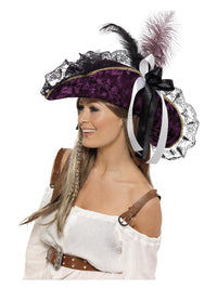 Fever Marauding Pirate Hat, Purple Dress Loud