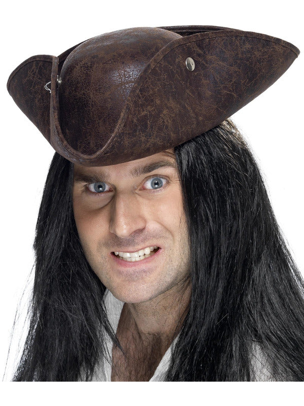 Pirate Tricorn Hat, Brown Dress Loud