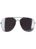 Aviator Specs, Silver Mirror, Silver & Black Dress Loud