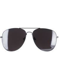 Aviator Specs, Silver Mirror, Silver & Black Dress Loud