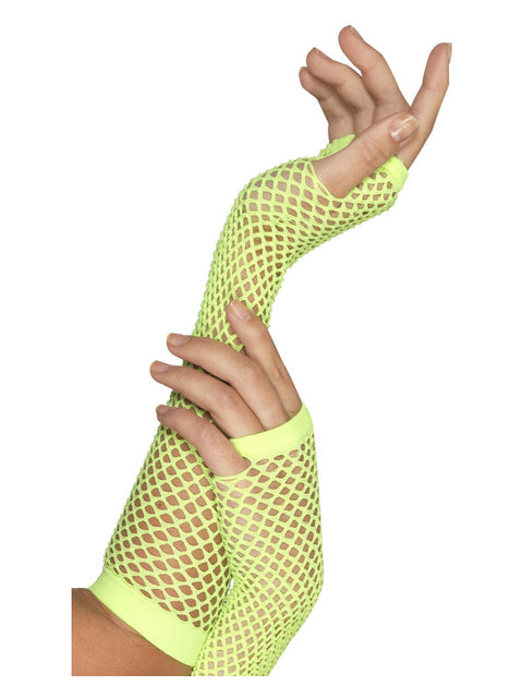 Fishnet Gloves, Neon Green Dress Loud