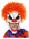 Scary Clown Mask, White & Red