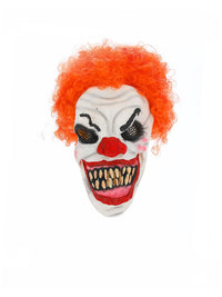 Scary Clown Mask, White & Red Dress Loud