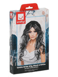 Gothic Bride Wig, Black & White Dress Loud