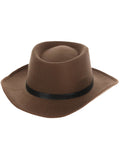 Authentic Western Wandering Gunman Hat, Brown Dress Loud