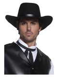 Authentic Western Gunslinger Hat, Black Dress Loud