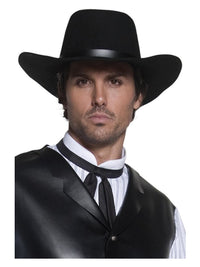Authentic Western Gunslinger Hat, Black Dress Loud