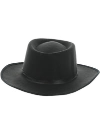 Authentic Western Gunslinger Hat, Black Dress Loud