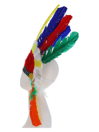 Native American Inspired Headdress, Multi-Coloured Dress Loud