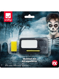 Smiffys Make-Up FX, Skeleton Kit, Black & White Dress Loud