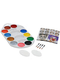 Smiffys Make-Up FX, 12 Colour Palette, Aqua, Multi Dress Loud
