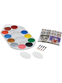Smiffys Make-Up FX, 12 Colour Palette, Aqua, Multi Dress Loud