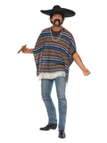 Authentic Looking Poncho, Blue Dress Loud