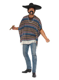 Authentic Looking Poncho, Blue Dress Loud