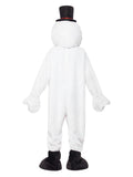 Snowman Mascot Costume, White Dress Loud