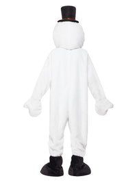 Snowman Mascot Costume, White Dress Loud
