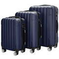 3 Pcs Suitcase Lightweight ABS Carry-on Hand Luggage 4 Spinner Wheels Trolley Case Dress Loud