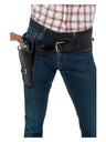 Faux Leather Single Holster with Belt, Black