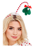 Mistletoe Kisses Headband, Red & White Dress Loud