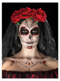 Smiffys Make-Up FX, Day of the Dead Kit, Aqua, Red Dress Loud