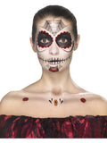 Smiffys Make-Up FX, Day of the Dead Kit, Aqua, Red Dress Loud